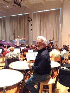 Playing timpani at Bard College under the direction of student conductors