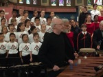 Garry Kvistad and Bob Becker of NEXUS accompanying the Toronto Children's Chorus on the Marimba